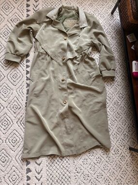 Fleet Street Olive Green Trench Coat